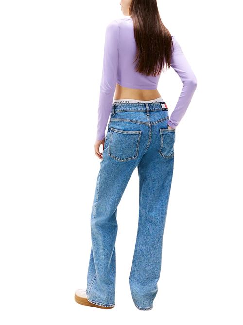 T-shirt viola in cotone Tommy Jeans | DW0DW20909W0E